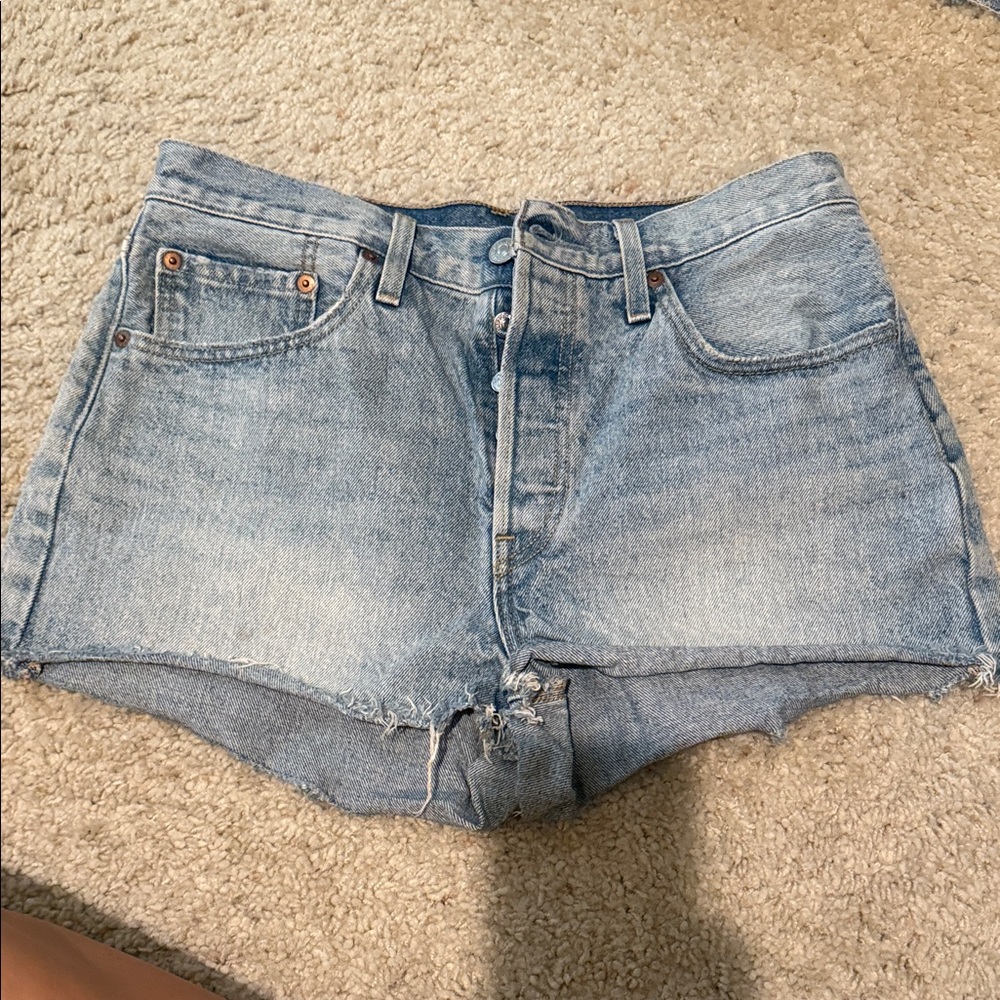 Levi's Light Blue Jean Shorts